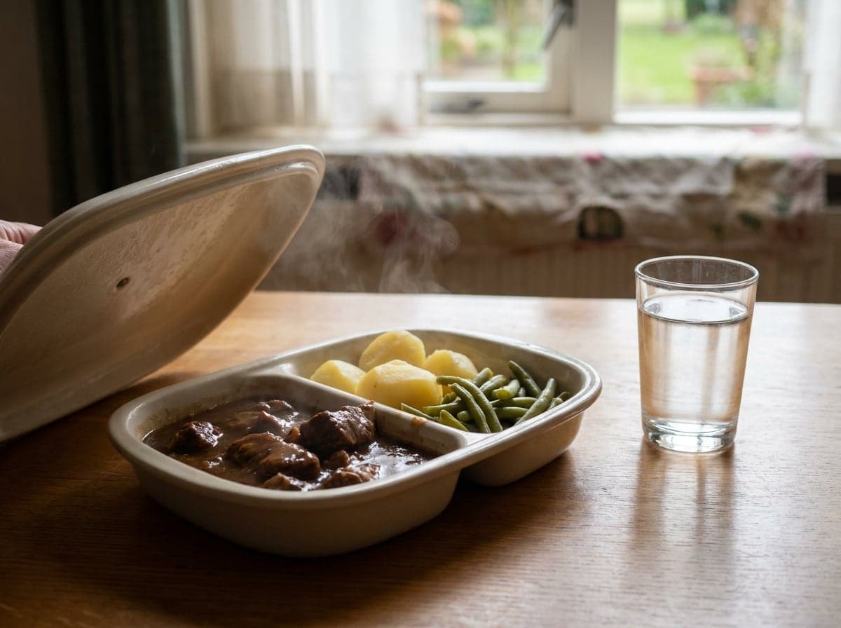 Verse maaltijd van EetIdee, thuis op tafel, afbeelding gemaakt met AI